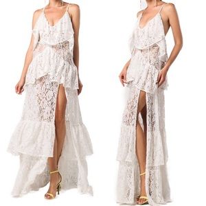 Sheer Lace Ivory Dress